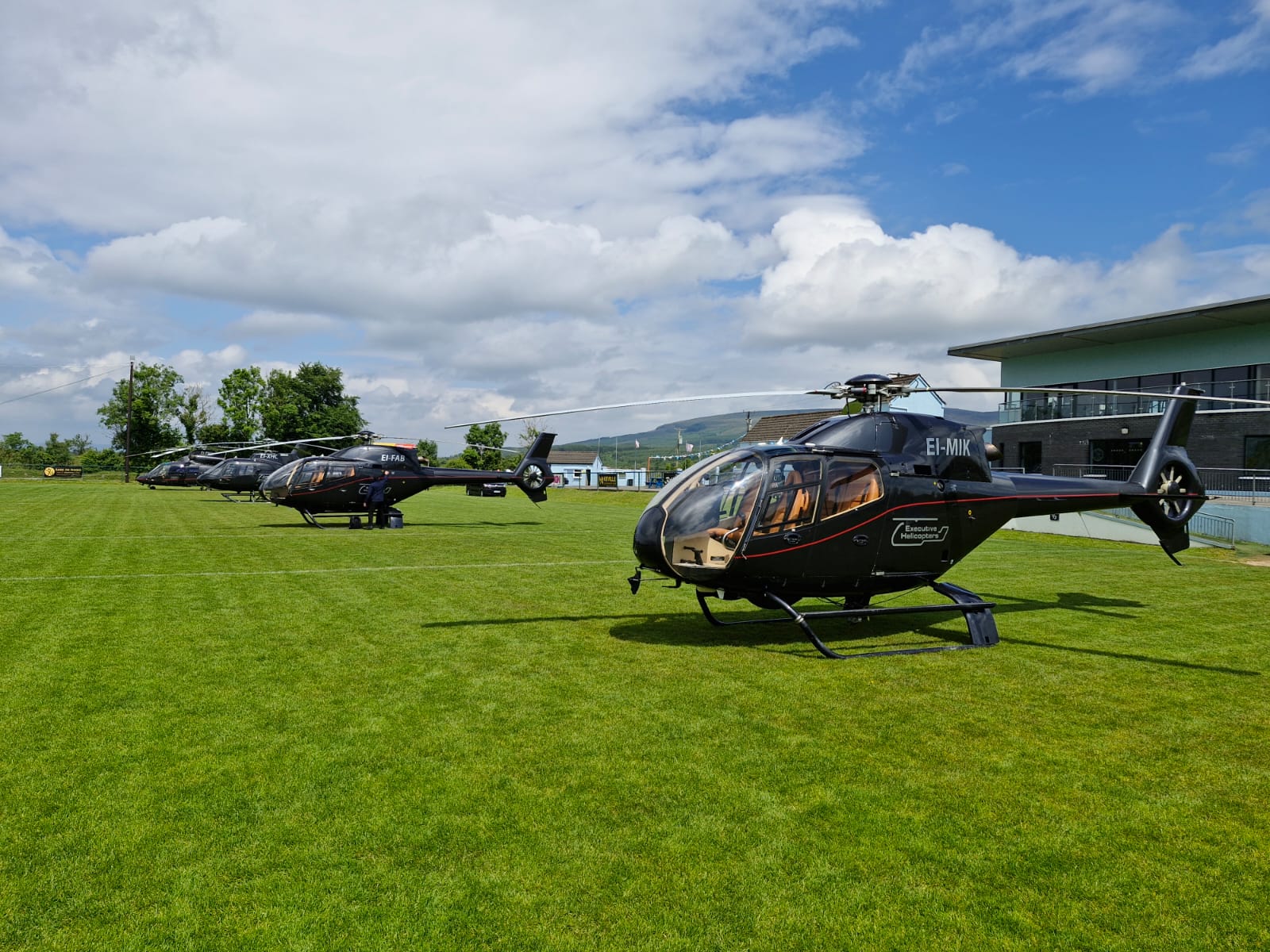 Fleet of Helicopters the lenght of Ireland